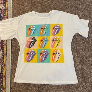 Colorful lip t shirt
